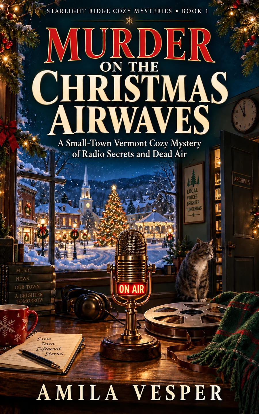 Couverture — Murder on the christmas airwaves