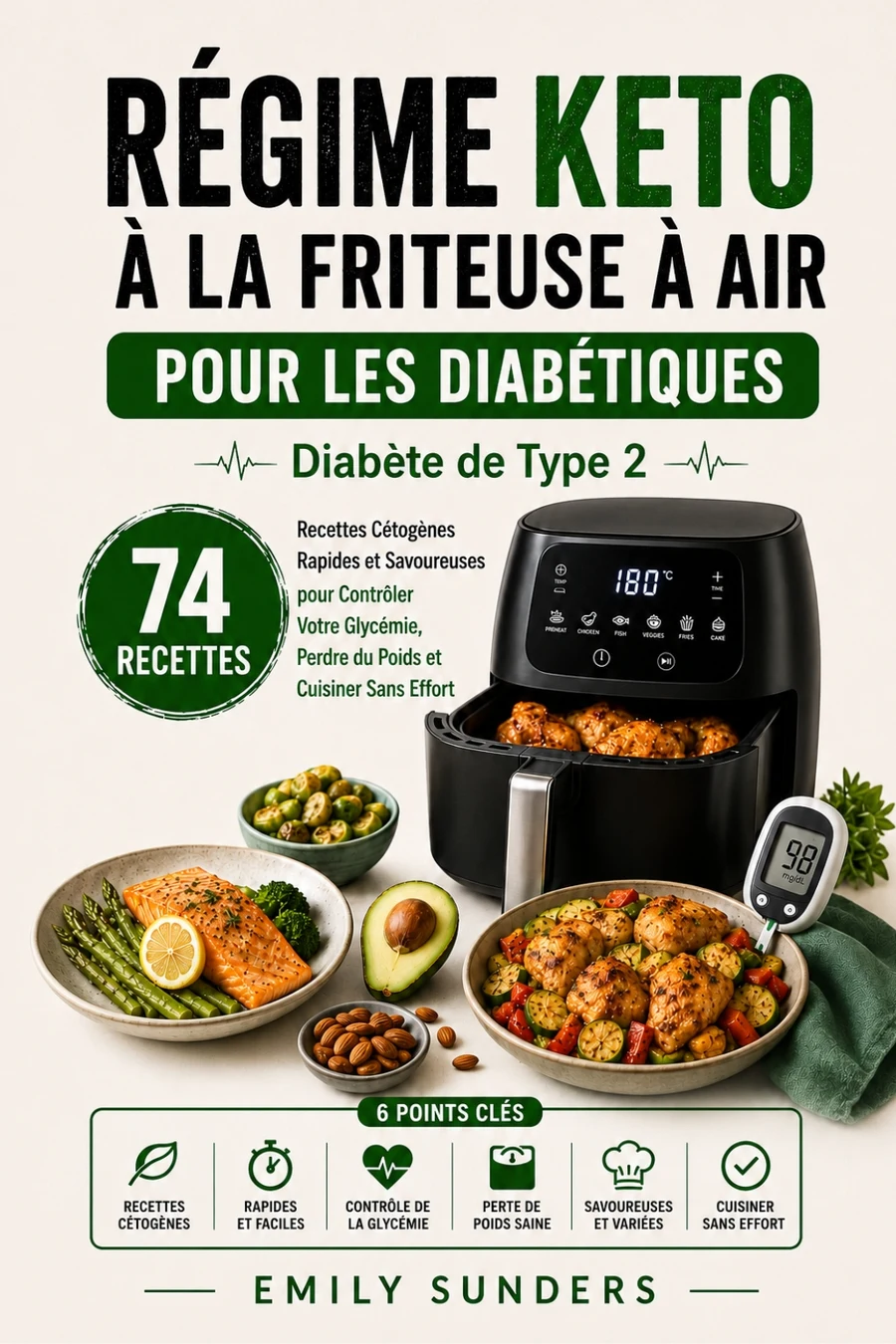 Couverture — Régime Keto à la Friteuse à Air pour Diabétiques de Type 2