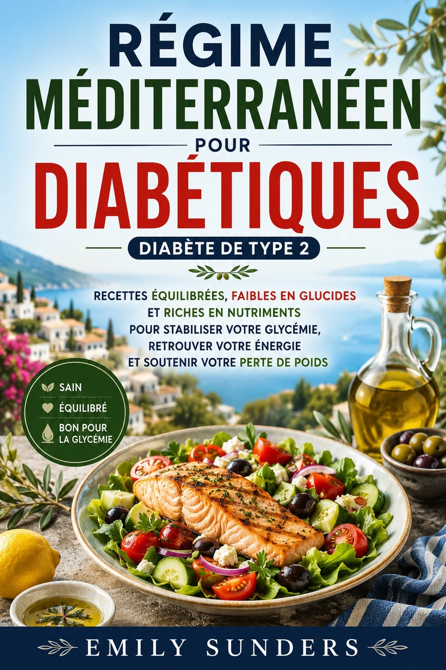 Couverture — Régime Méditerranéen pour Diabétiques — Diabète de Type 2